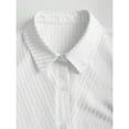 thumbnail image 5 of White Short Sleeve Shirt Dress With Collared Neck And Button Front, Fit & Flare Silhouette For Summer, 5 of 5