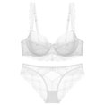 thumbnail image 2 of Levmjia Women Lace Lingerie Set Thin Push Up Bra Panty Set Deep V Backless Adjustable Straits For Honeymoon Valentine Day Everyday Wear Comfortable Breathable, 2 of 3