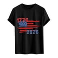 thumbnail image 4 of Independence Day T Shirt Tshirts Shirts for Men Mens Independence Day Fashion Trend Printed Short Sleeve Casual Comfortable Base T Shirt Loose Top Black,M, 4 of 6