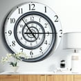thumbnail image 2 of Designart 'Time Spiral Analog Wall' Metal Wall Clock, 2 of 3