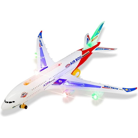 Kidsthrill Airplane Toy for Kids ~ with Bump and Go Action Tech~ Toys ...