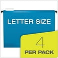 thumbnail image 7 of SureHook Hanging Pocket File, Letter Size, 1/5-Cut Tabs, Assorted Colors, 4/Pack, 7 of 7