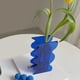 thumbnail image 5 of Florero ondulado, florero, florero decorativo acrílico moderno, florero único con forma ondulada, uso conveniente Jadeshay A, 5 of 8