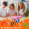thumbnail image 5 of YIMWNYI 2Pcs Versatile Scissors Set with Ruler and Practice Scissors, Graduated Office Scissors for Precise Cutting, Durable Stainless Steel Blades, Comfortable Handles, Comes with PVC Storage Bag, 5 of 5