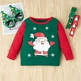 thumbnail image 5 of Otqutp Baby&nbsp;Bodysuits&nbsp;for&nbsp;Fall Winter Baby Boys Girls Cotton Print Autumn Christmas Long Sleeve Pants Pullover Sweatshirt Set Clothes 0-3 Years, 5 of 8
