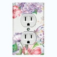 thumbnail image 1 of Metal Light Switch Plate Cover Mystical Floral Butterfly Garden Sketch FLW116, 1 of 13