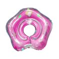 thumbnail image 1 of Flotador de natación para bebé, transparente, de doble capa, de PVC, antifugas, con asa segura, para el cuello del bebé, para bañera de interior y hogar, color rosa, 1 of 1