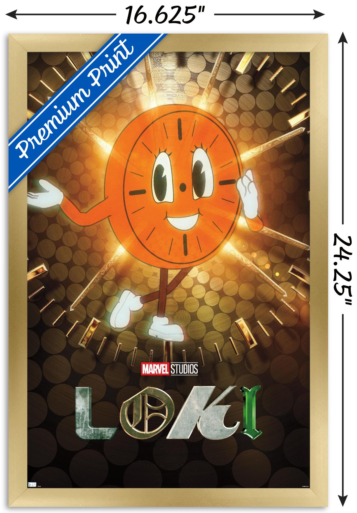 Marvel Loki - Miss Minutes One Sheet Wall Poster, 14.725" x 22.375", Framed