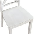 thumbnail image 3 of Duhome Solid Wood Dining Chair Set of 2, Cross Back Design, Comfortable and Durable for Dining Room,White, 3 of 7