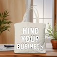 thumbnail image 3 of Stylish Canvas Tote Bag with ' YOUR BUSINESS ' in Bold White Letters - Perfect Reusable Shopping Bag for Parties Travel and Everyday Use, 3 of 6