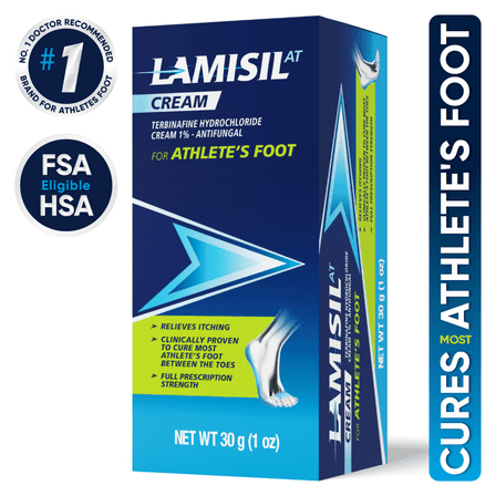 Lamisil Athlete's Foot Cream, 1 Week Antifungal Treatment, Prescription Strength Terbinafine, 1 oz