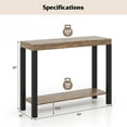 thumbnail image 3 of Gymax Table de Bar à 2 Niveaux pour la Maison avec Étagères Ouvertes Table d'Appoint de Sofa avec Rangement pour la Maison, 3 of 10