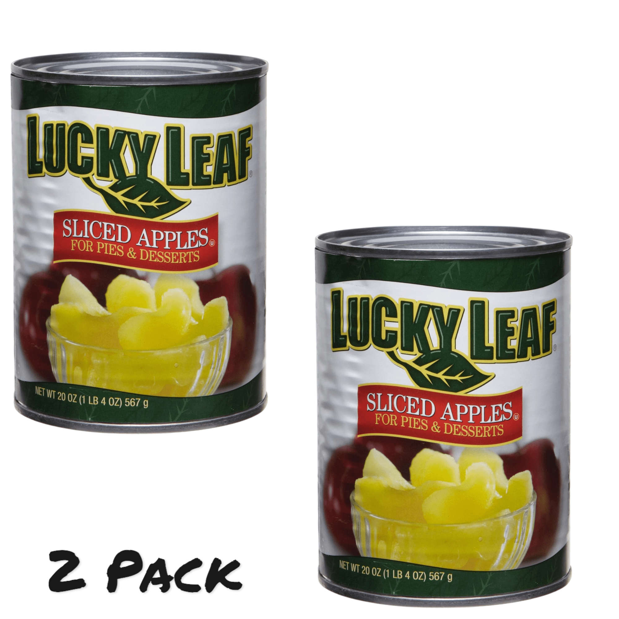 (2 pack) ( 2 Pack ) Lucky Leaf Sliced Apple for Pies & Desserts, 20 oz