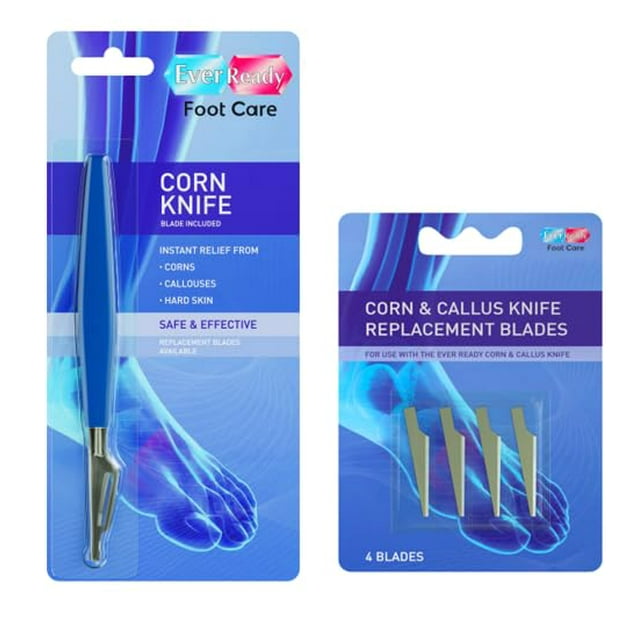 Recortadora de maíz y callos Ever Ready Instant Relief, con 4 cuchillas