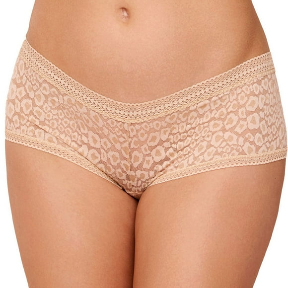 Pantaleta Ilusion para Dama, con Encaje Animal Print Nude Talla XG