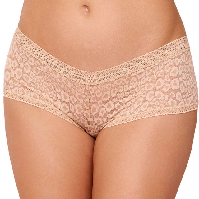 Pantaleta Ilusion para Dama, con Encaje Animal Print Nude Talla XG