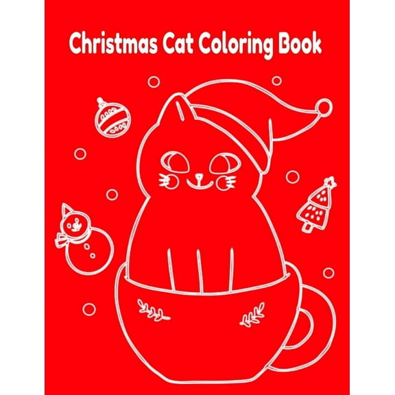 Christmas Cat Coloring Book (Paperback)