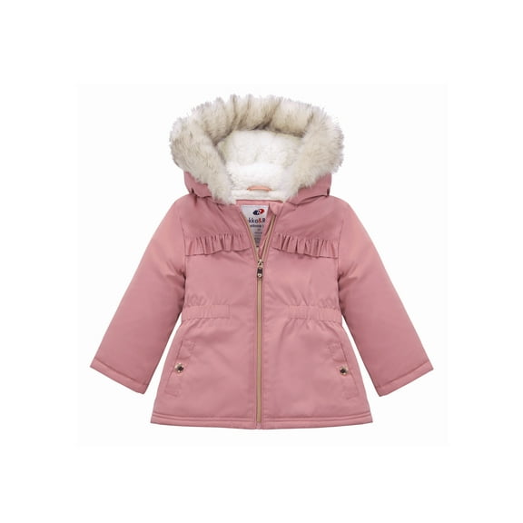Rokka&Rolla Toddler Baby Girls' Fleece Lined Parka Jacket Kids Coat