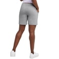 thumbnail image 2 of DONYUDE Women's Jersey Pocket Shorts, Drawstring Cotton Jersey Shorts, 7" Inseam, 2 of 6