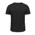 thumbnail image 5 of Men's Big and Tall Crewneck Cotton Linen T-Shirt, Loose Fit Longline Extra Long Beach Tee, Lightweight Breathable Hipster Summer Casual Tops, Sizes S-3XL Black, 5 of 7