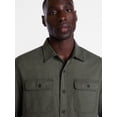 thumbnail image 4 of George Men's and Big Men's Plaid Flannel Shirt with Long Sleeves, Sizes XS-3XL, 2XB-5XB & Tall XLT-3XLT, 4 of 5