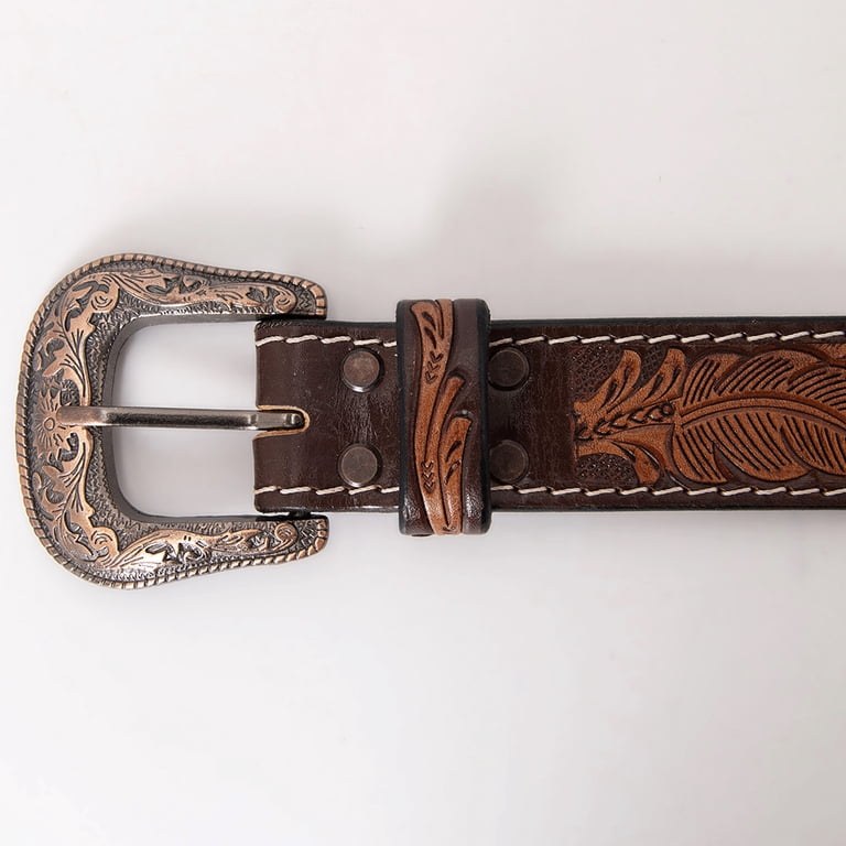 HILASON Western Genuine Leather Belt for Men Women Cowboy  display picture 1