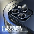 thumbnail image 4 of Allytechgroup Compatible for Apple iPhone 15 Pro Max Camera Lens Protector Bling, 9H Tempered Glass Camera Cover Screen Protector Metal Ring Decoration Accessories, Blue, 4 of 5