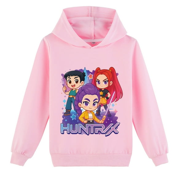 Girls Casual Sweatshirts Hooded KPop Pullover Hoodies Cotton Long Sleeve Tops for Kids 8-16 Years