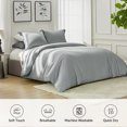 thumbnail image 6 of 3 Pcs Cooling King Duvet Cover Set with 8 Corner Ties, Gray, 6 of 10