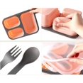 thumbnail image 5 of "3 Compartment Lunch Box - Lunch Box for Adults, Foldable Silicone Lunch Box - Includes Men's Work Cutlery for Convenient Meal Prep.", 5 of 5