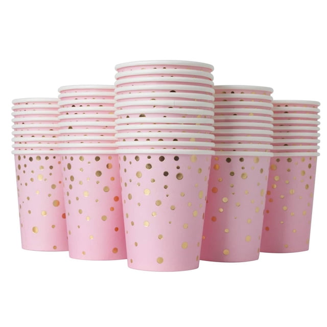 Vasos de fiesta, vasos de papel, pajitas para beber, vajilla de papel para fiesta para boda, fiesta de cumpleaños