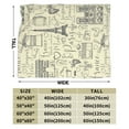 thumbnail image 3 of DouZhe Ultra-Soft Micro Fleece Lightweight Flannel Bed Blanket, Retro Paris Tower Graffiti Print Cozy Warm Throw Blankets, 50"x40", 3 of 7