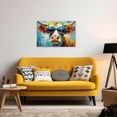thumbnail image 4 of ZHONGYUTONG Cow Canvas Wall Art Abstract Cow Wearing Glasses Poster Prints Colorful Animals Pictures for Country Kitchen Bathroom Decor Framed (28.00" x 42.00"), 4 of 6