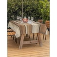 thumbnail image 3 of Outdoor Tablecloth with Umbrella Hole for Patio/Picnic/Party/Camping, Brown Khaki Wooden Waterproof Table Cloth Rectangle Table Cover Washable, Vintage Farmhouse Retro Art (54"x 80"), 3 of 8