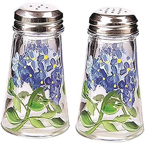 Tapered Salt and Pepper Shaker Set, 3.4 ounces, Blue$$Home Decor, Kitchen, & Other