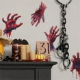 thumbnail image 7 of 3D Realistic Bloody Hand Window Clings - Creepy Halloween Glass Stickers for Doors/Mirrors Translucent Red (Style A), 7 of 7