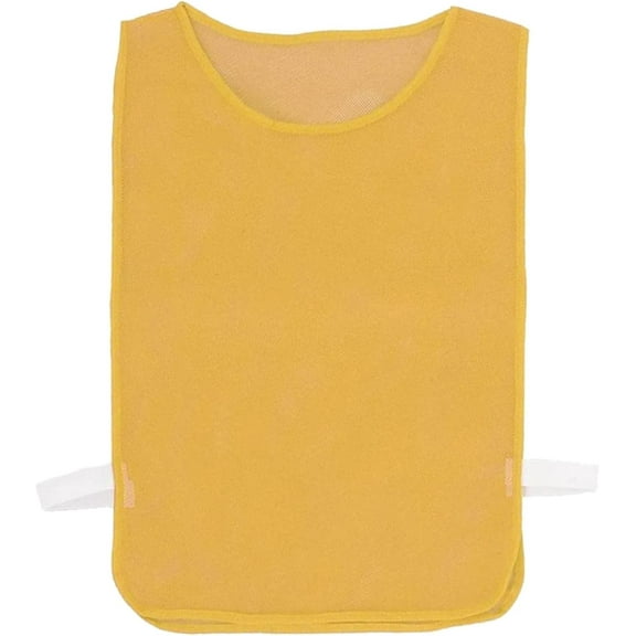 Champion Sports Deluxe Mesh Pinnie, Pack of 12, Yellow, Adult