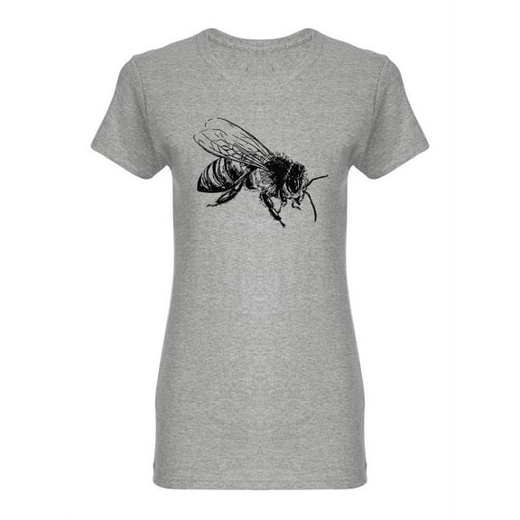 Sketch Style Bee T-Shirt Women -Image by Shutterstock, Female Medium