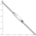 thumbnail image 3 of Auriga Fine Jewelry 925 Sterling Silver Rhodium Plated Medical Id Curb Link Bracelet 7 inch for Women, 3 of 7