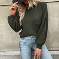 thumbnail image 3 of Timegard Women's Tops Round Neck Long Sleeve Backless Solid Color T-Shirts Fall Dressy Casual Loose Tops, 3 of 6