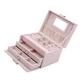 thumbnail image 3 of Large Jewelry Box Organizer PU Leather Storage Case for Necklace Women, 3 of 8
