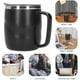 thumbnail image 2 of Taza de café de acero inoxidable de 14 onzas, taza aislada, vasos de vacío de doble pared con tapa deslizante, para café, té, negro, 2 of 5