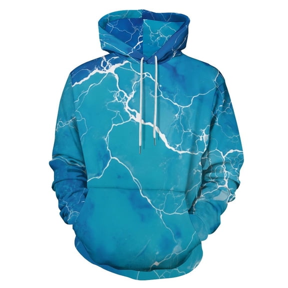Blue Marble Texture-1 Men's Women New Sweatshirt Hoodie Men's Plus Size Sweatshirt Hooded Sweatshirt 3d Printed Street Men's Cloth
