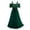 Green, variant on Renaissance Off Shoulder Dress for Women, Puff Sleeve Lace Up Maxi Gown, Medieval Peasant Festival Costume
