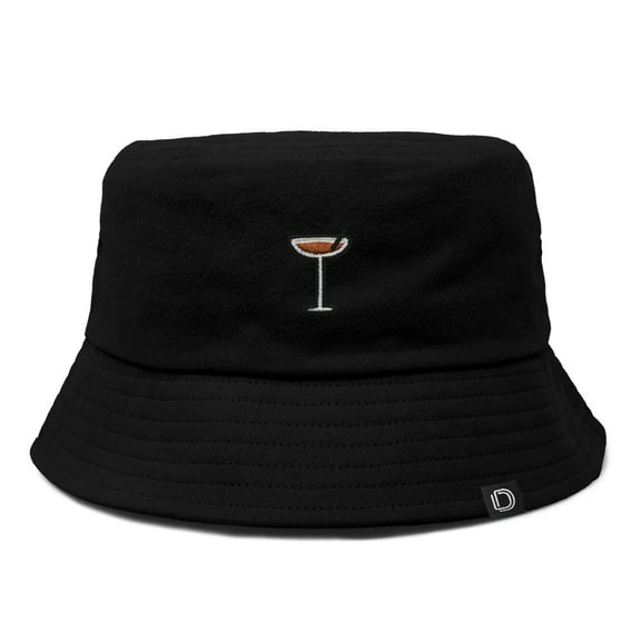 Dalix Espresso Martini Cotton Bucket Hat Lightweight Outdoor Travel Beach Everyday Womens in Black XL X-Large