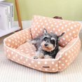 thumbnail image 2 of Cute Dot Dog Mat Soft Cat Sofa Beds Portable Dog House Kennel Warm Dog Beds for Small Medium Dogs Pet Sleeping Cushion ShopWise Round, 2 of 10