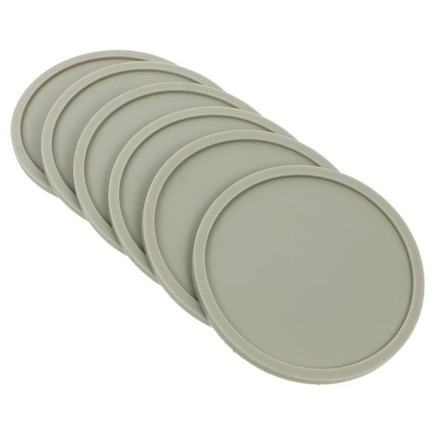 6PCS Espesado Anti-escaldado Almohadilla de PVC Almohadilla con aislamiento térmico Estera de taza para el hogar