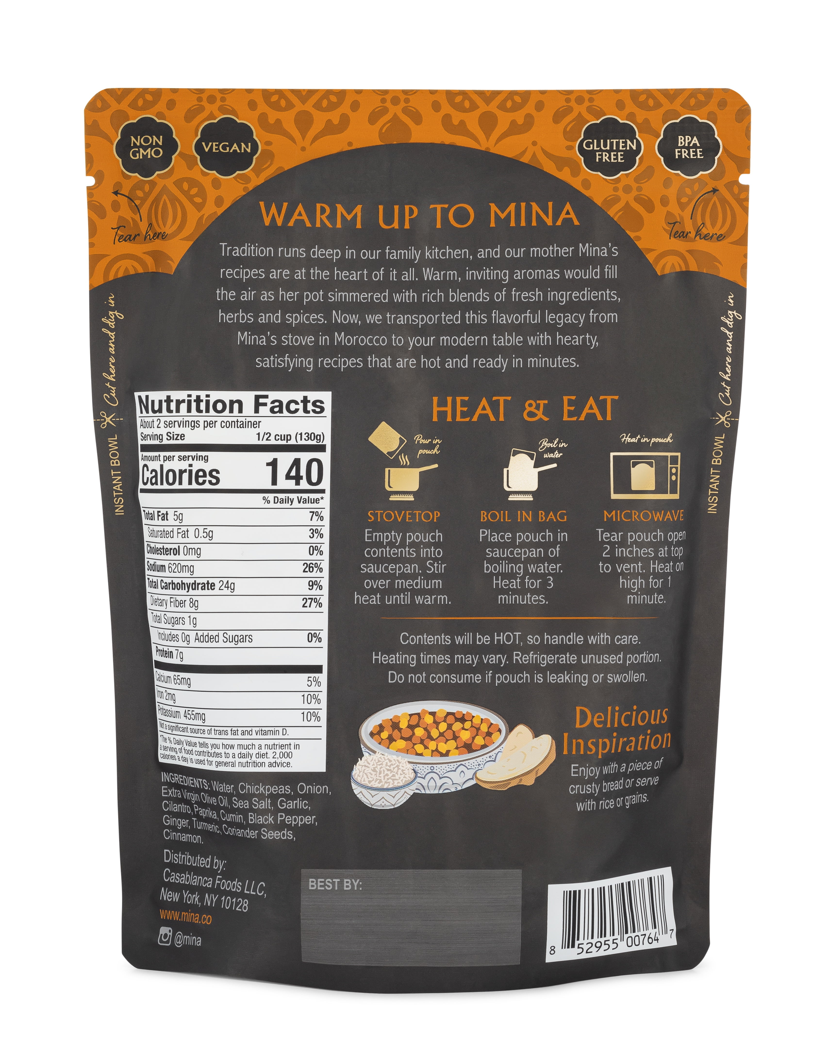 (2 pack) Mina, Moroccan Chickpeas, 10oz