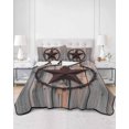 thumbnail image 3 of Texas Star Brown Twin XL Size Down Alternative Comforter,Lightweight Comforter Quilt Bedding Set with Pillow Shams Farmhouse Country Western Brown Wooden Bed Comforter Duvet Insert 68"x98", 3 of 7