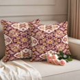 thumbnail image 2 of Red Boho Outdoor Waterproof Pillow Covers, Country Vintage Aesthetic Ethnic Aesthetics Decorative Square Throw Pillowcase Sofa Cushion Sham for Patio/Couch/Chair, 16"x16" 2 Pack, 2 of 8